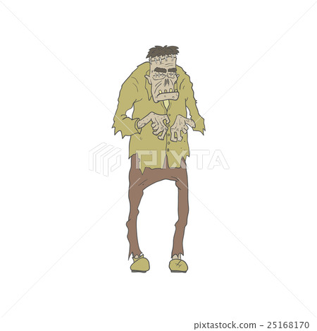 Creepy Zombie With Stitched Eyes Outlined Drawing Creepy Zombie With Stitched Eyes Outlined Drawing 25168170