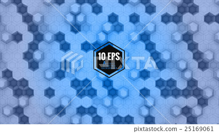Abstract blue hexagonal pattern background - Stock Illustration ...