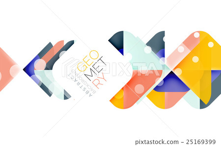 Square banner geometric template 25169399