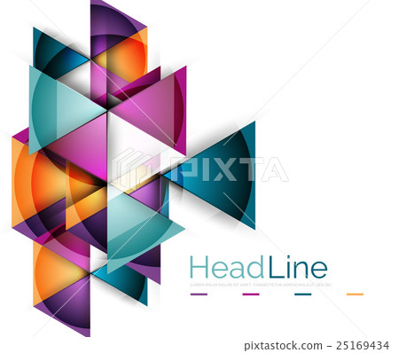 Glossy glass modern triangle layout 25169434