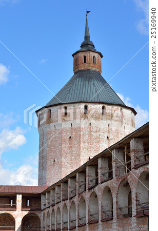 Fortress tower of Kirillo-Belozersky monastery. Fortress tower of Kirillo-Belozersky monastery. 25169940
