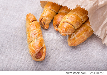 sausage dough, homemade cakes, top view 25170755
