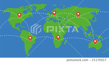 world map travel the world concept illustration world map travel the world concept illustration 25170917
