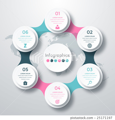 Infographic design with colored Infographic design with colored 25171197