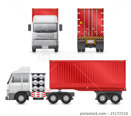 Ttrailer truck vector 25172528