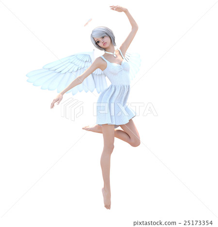 Pose a cute angel perming3DCG illustrations material Pose a cute angel perming3DCG illustrations material 25173354
