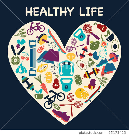 icons about fitness sport and Healthy Lifestyle 25173423