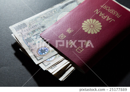 護照和錢黑背 25177889