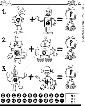maths educational coloring page 25180812