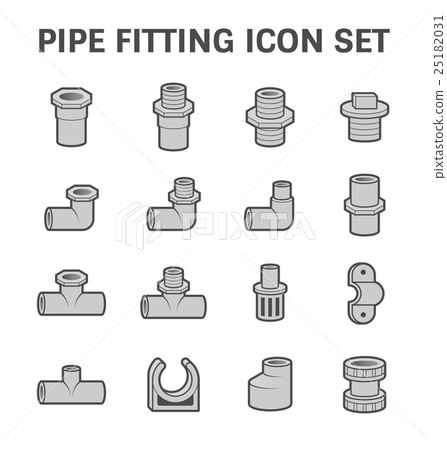 Pipe fitting icon Pipe fitting icon 25182031