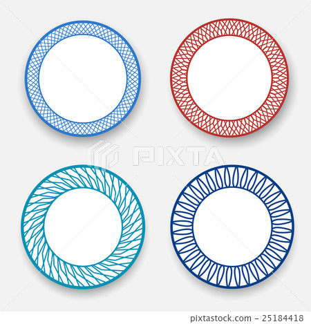 Empty White dish with Modern Korean pattern Empty White dish with Modern Korean pattern 25184418