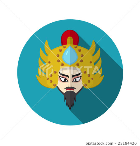 Chinese opera icon, warrior and knight symbol Chinese opera icon, warrior and knight symbol 25184420