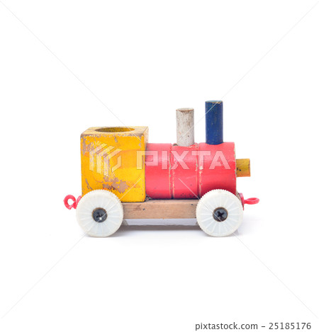 Children toy train made of wood 25185176