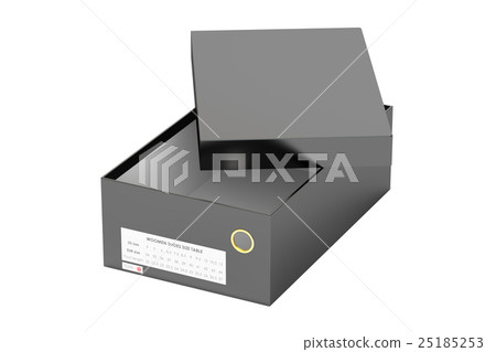 empty black shoebox, 3D rendering 25185253
