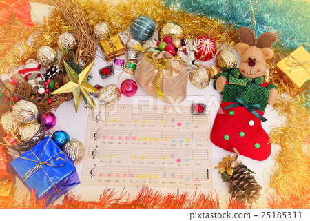 Christmas Ornament and Sheet Music Christmas Ornament and Sheet Music 25185311