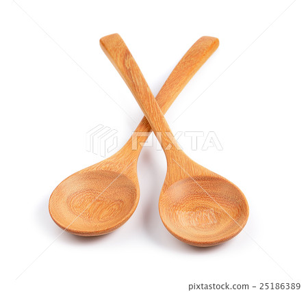 wood spoon on white background 25186389
