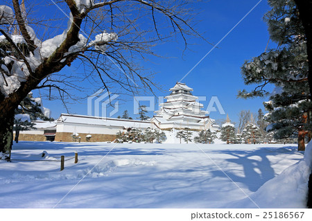 Tsuruga castle in winter 25186567