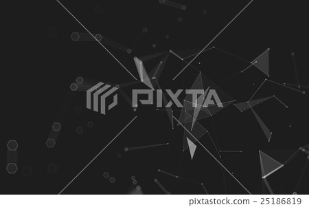Abstract polygonal space low poly dark background Abstract polygonal space low poly dark background 25186819