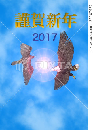 新年卡（白尾鷹和hayabusa） 25187672