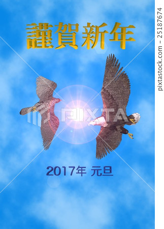 新年卡（白尾鷹和hayabusa） 25187674