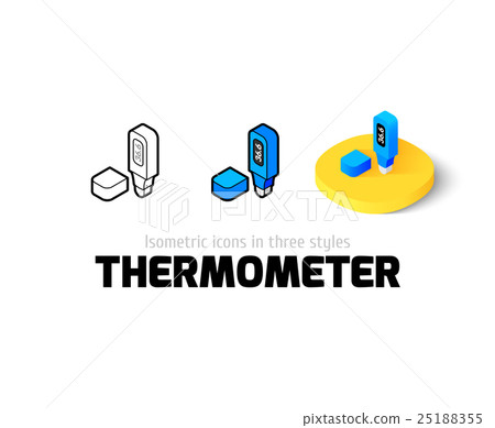 Thermometer icon in different style Thermometer icon in different style 25188355
