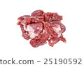 Sliced pork isolated on white 25190592