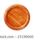 Circle wooden coaster isolated on white 25190600