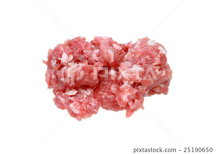 Minced pork isolated on white 25190650