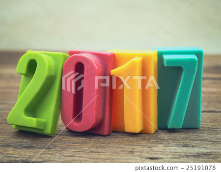 Happy new year 2017, bar of chocolate number 25191078