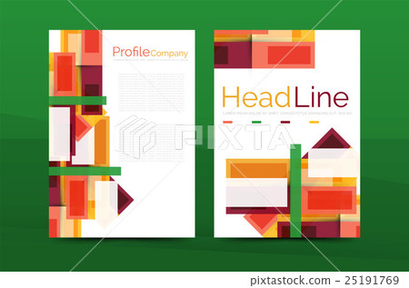 Straight lines geometric business report templates 25191769