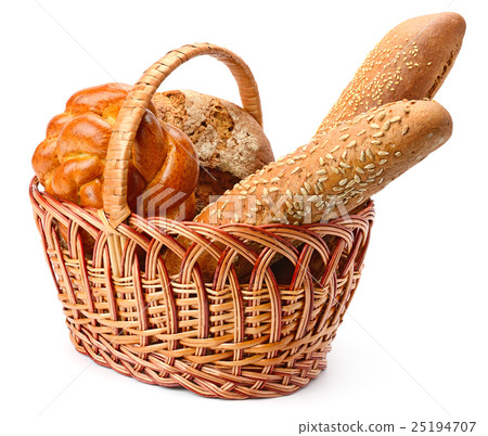 Sliced bread in basket 25194707