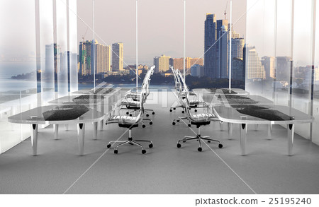 Modern office with windows Modern office with windows 25195240