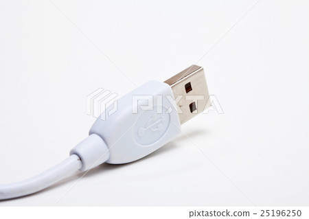 White USB connecter 25196250