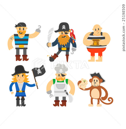 Cartoon pirate vector character Cartoon pirate vector character 25198509
