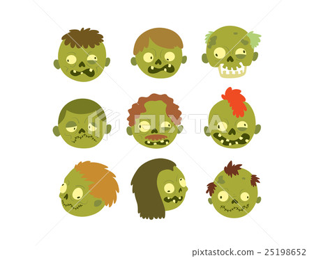 Cartoon zombie character isolated Cartoon zombie character isolated 25198652