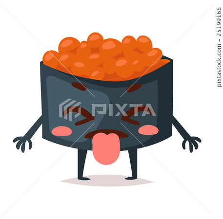 Sushi character vector isolated 25199168