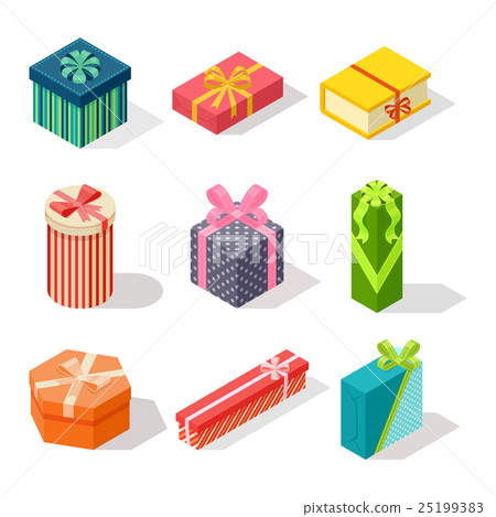 Isometric gift box vector icon isolated - Stock Illustration [25199383 ...