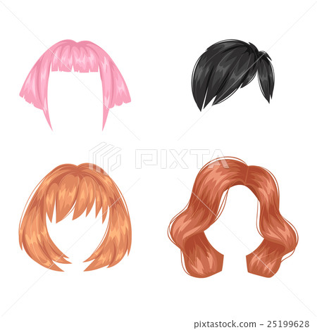 Vector woman hairstyle. Vector woman hairstyle. 25199628