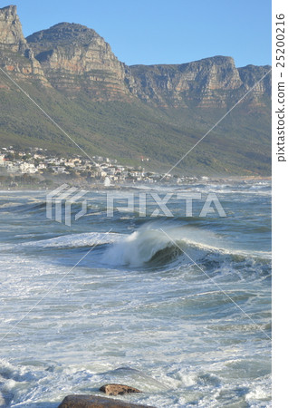 South Africa, Cape Town, the raging coast of the suburbs. South Africa, Cape Town, the raging coast of the suburbs. 25200216