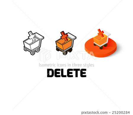Delete icon in different style Delete icon in different style 25200284