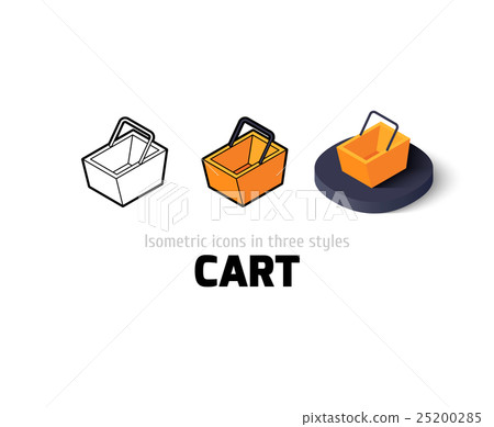 Cart icon in different style 25200285