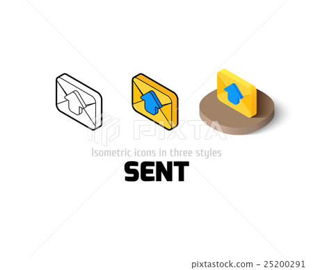 Sent icon in different style Sent icon in different style 25200291