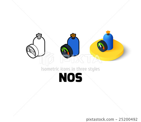 NOS icon in different style 25200492