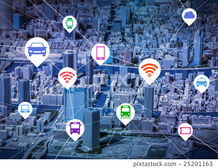 Mobile and traffic image Mobile and traffic image 25201163