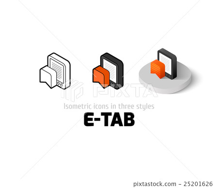E-Tab icon in different style - Stock Illustration [25201626] - PIXTA