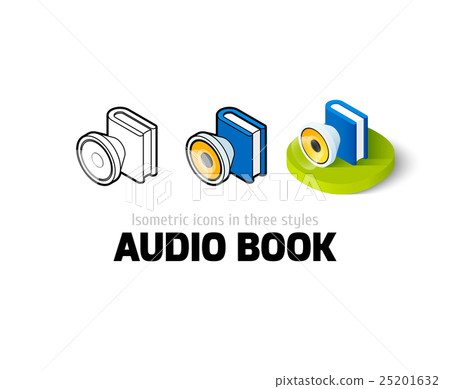 Audio book icon in different style Audio book icon in different style 25201632
