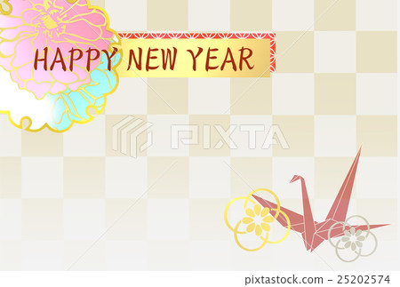 日本樣式折疊的起重機新年的例證origami 日本樣式折疊的起重機新年的例證origami 25202574