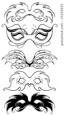 black carnival masks 25203835