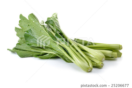 图库照片: chinese flowering cabbage on white background