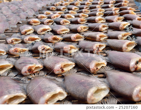 Sun dried salid fish before cooking sell Sun dried salid fish before cooking sell 25207160
